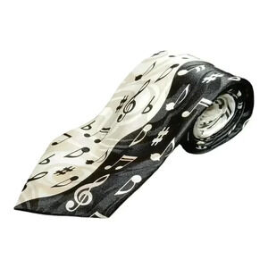 Steven Harris Handmade Two Tone Music Notes Tie - Good Condition Preowned